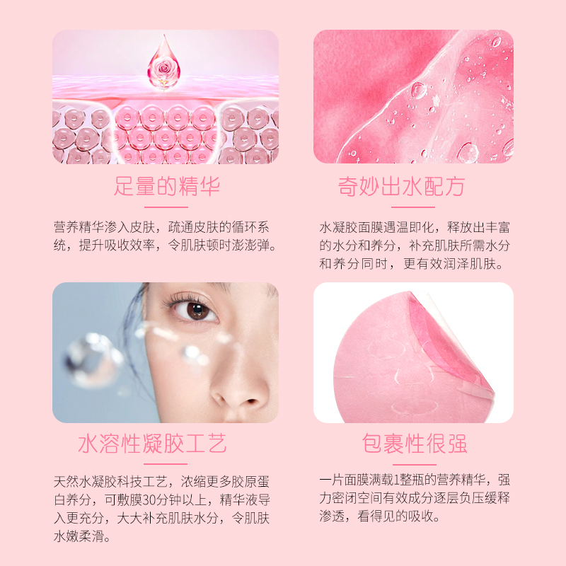 莹润玫瑰水凝胶精华面膜—主图3
